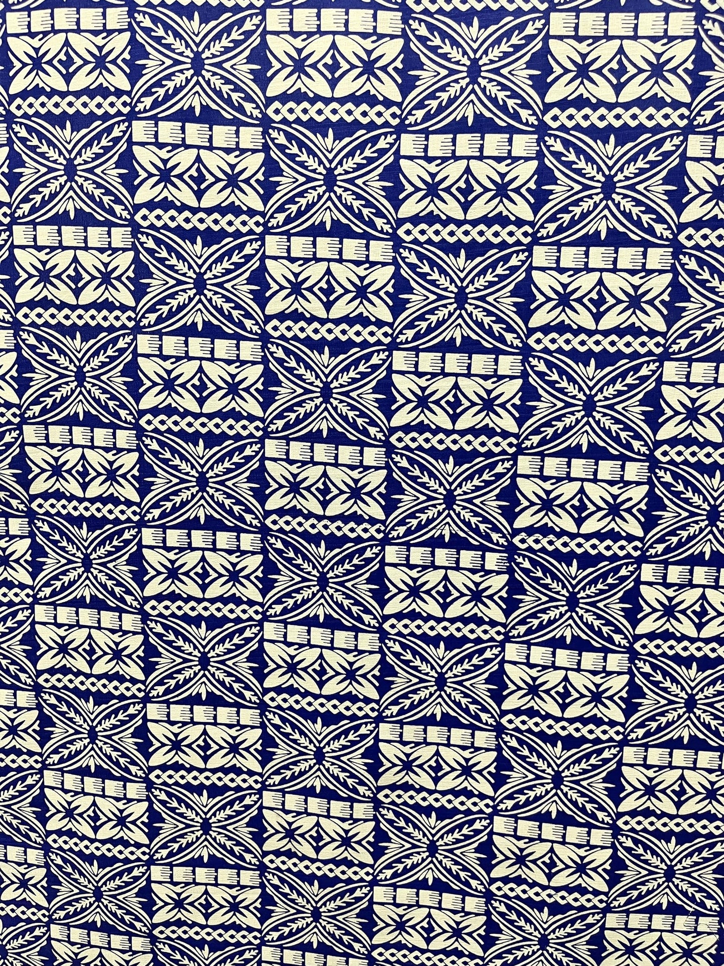 Blue & White Print Fabric Material (by the meter) #product_variant# - Island Aesthetica
