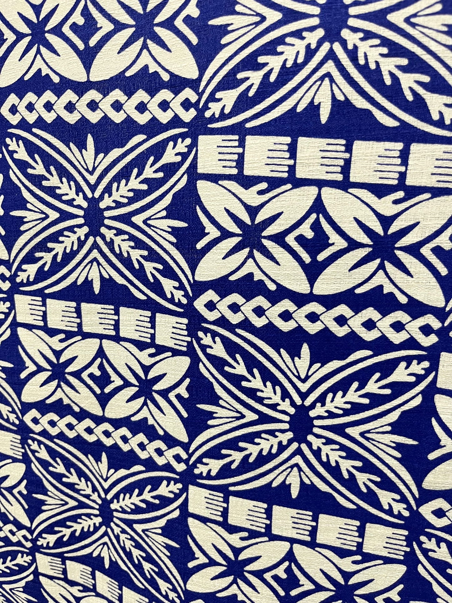 Blue & White Print Fabric Material (by the meter) #product_variant# - Island Aesthetica