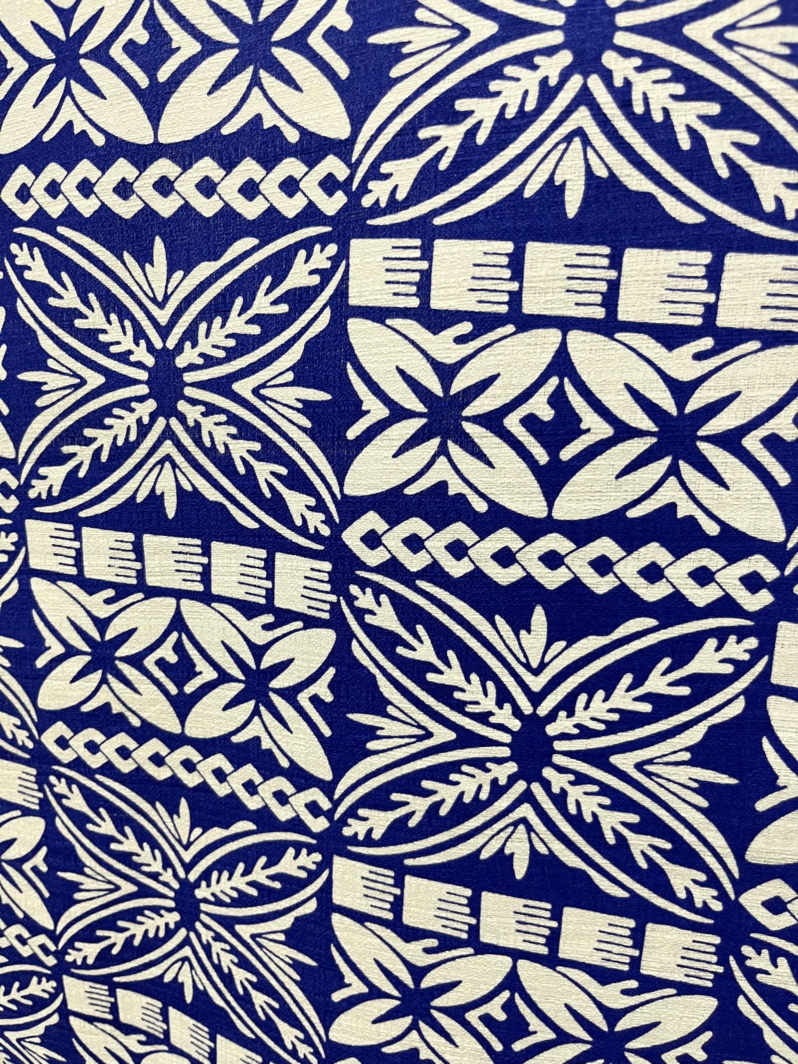 Blue & White Print Fabric Material (by the meter) #product_variant# - Island Aesthetica