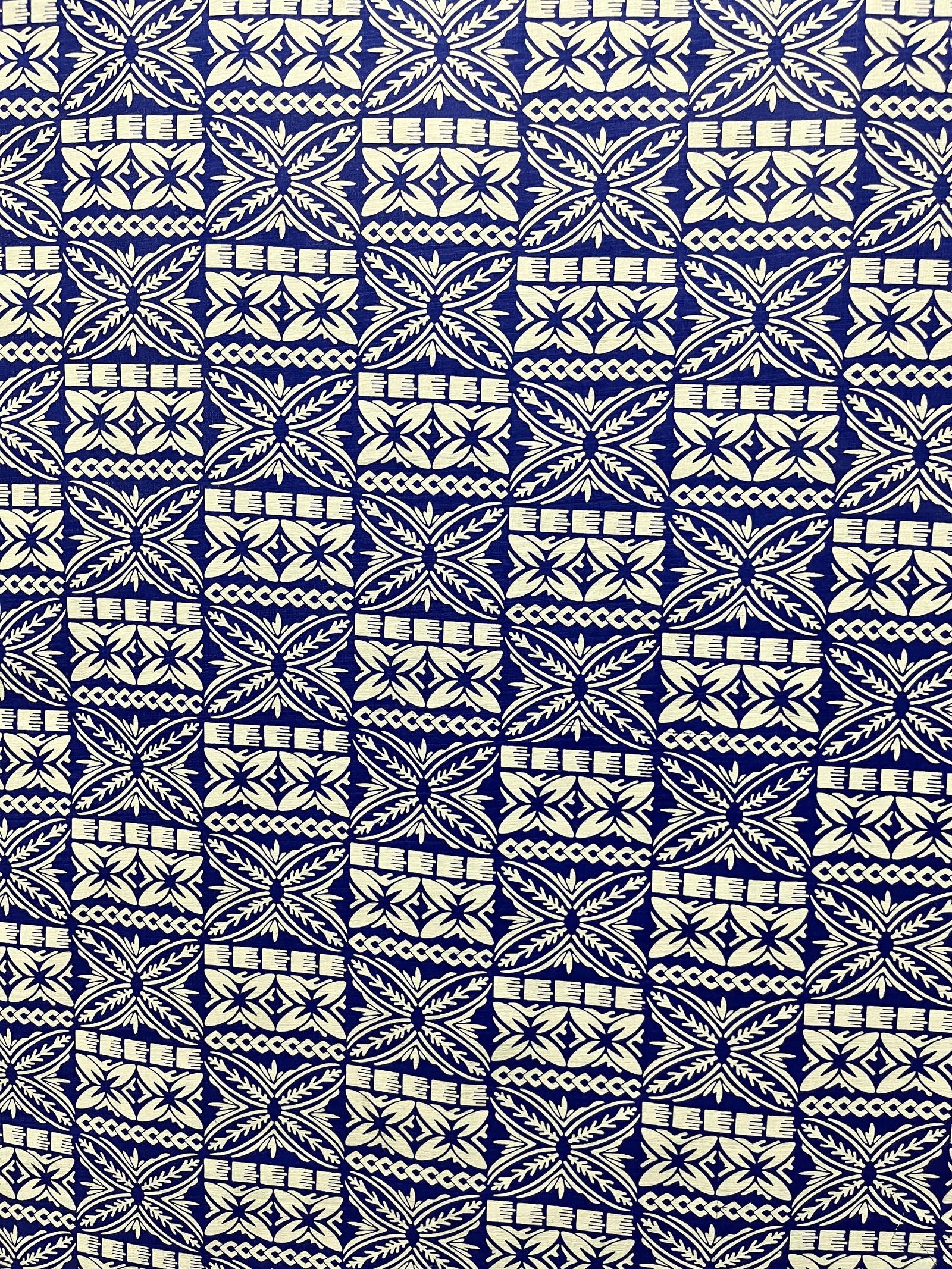 Blue & White Print Fabric Material (by the meter) #product_variant# - Island Aesthetica