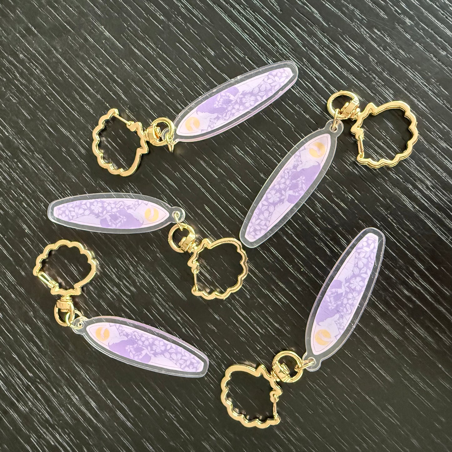 Surf Board Acrylic Keychain Bag Charm