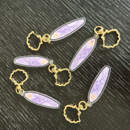 Surf Board Acrylic Keychain Bag Charm