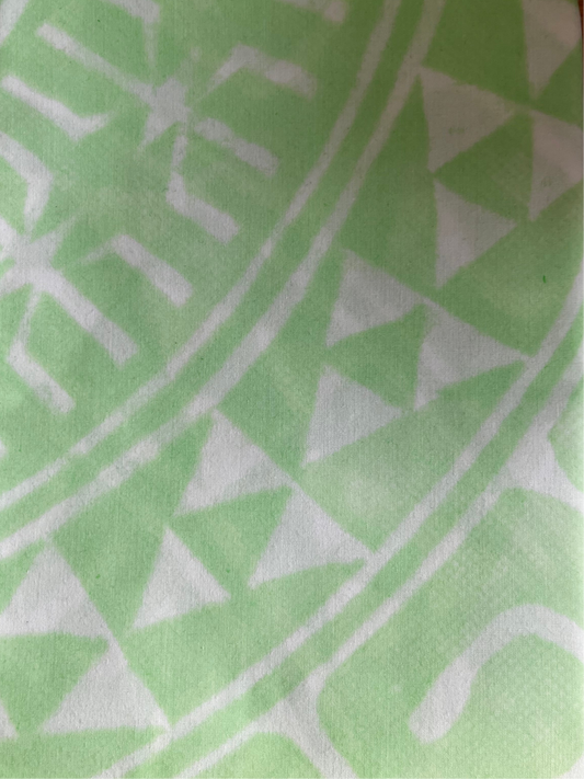 2m Pastel Block Print Table Cloth or Ie Lavalava Women's Pareo Cotton Poplin Sarong Beach Cover Up Size L