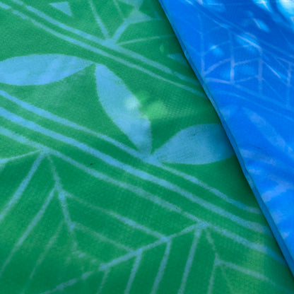 2m Pastel Block Print Table Cloth or Ie Lavalava Women's Pareo Cotton Poplin Sarong Beach Cover Up Size L