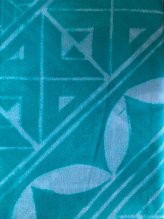 2m Pastel Block Print Table Cloth or Ie Lavalava Women's Pareo Cotton Poplin Sarong Beach Cover Up Size L