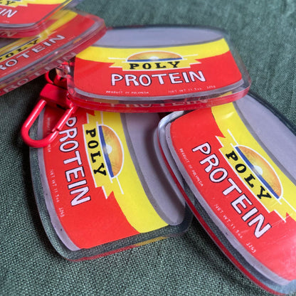 Corned Beef Poly Protein Acrylic Keychain Bag Charm - Island Aesthetica