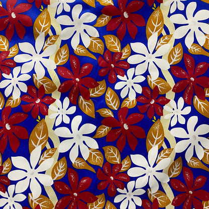 Cotton Poplin Floral Polynesian Printed Fabric Material (by the meter) #product_variant# - Island Aesthetica