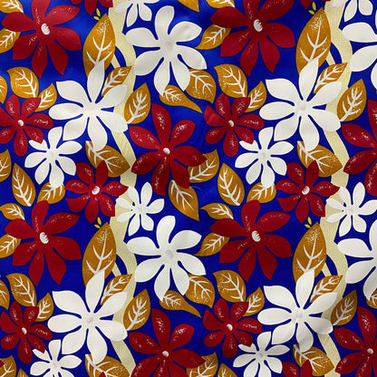 Cotton Poplin Floral Polynesian Printed Fabric Material (by the meter) #product_variant# - Island Aesthetica