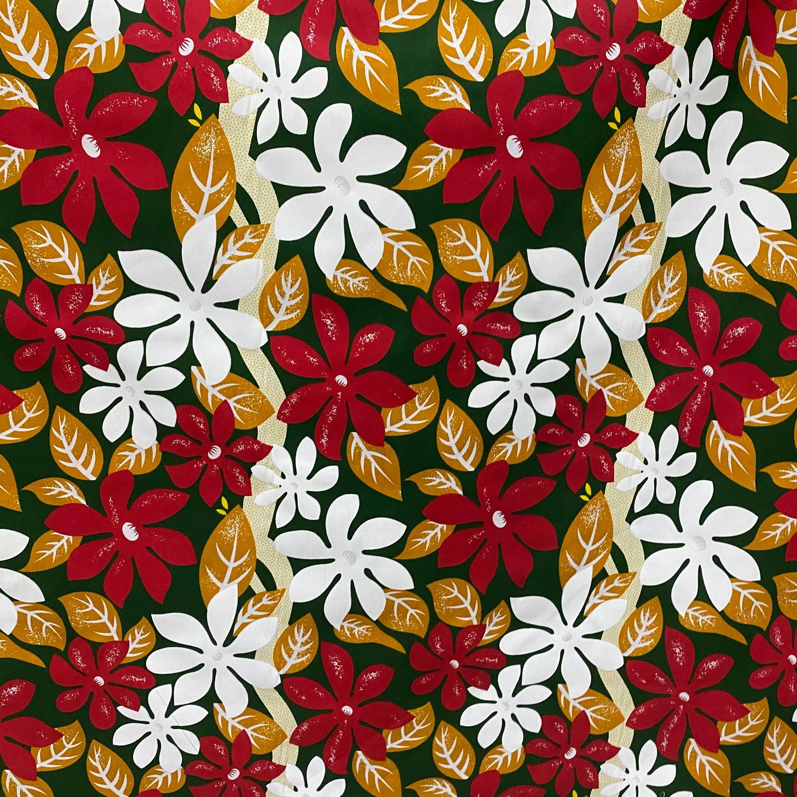 Cotton Poplin Floral Polynesian Printed Fabric Material (by the meter) #product_variant# - Island Aesthetica