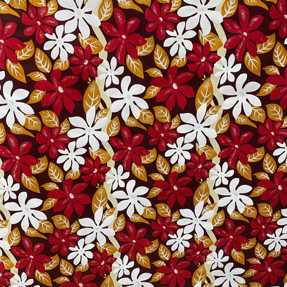 Cotton Poplin Floral Polynesian Printed Fabric Material (by the meter) #product_variant# - Island Aesthetica