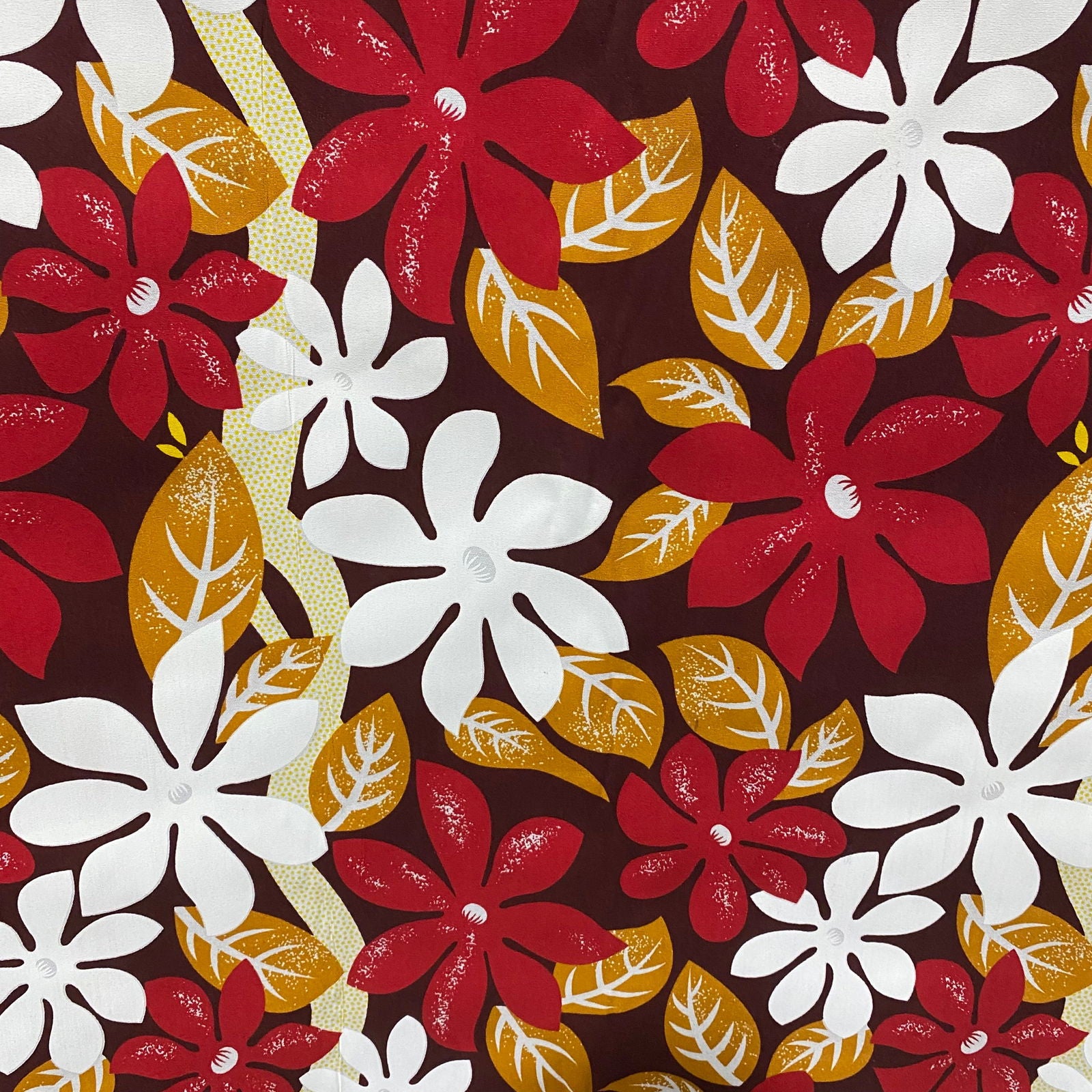Cotton Poplin Floral Polynesian Printed Fabric Material (by the meter) #product_variant# - Island Aesthetica