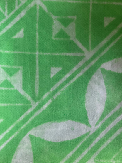 2m Pastel Block Print Table Cloth or Ie Lavalava Women's Pareo Cotton Poplin Sarong Beach Cover Up Size L