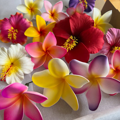 Vailea Assorted Flowers (15x) Gift Box with Straw Clutch Purse