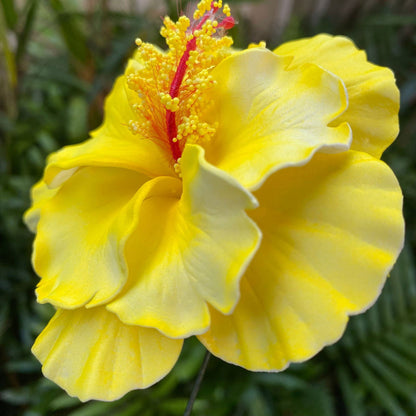 Double Hibiscus Sei Hair Flowers 8.5cm Aute Pasifika - Island Aesthetica