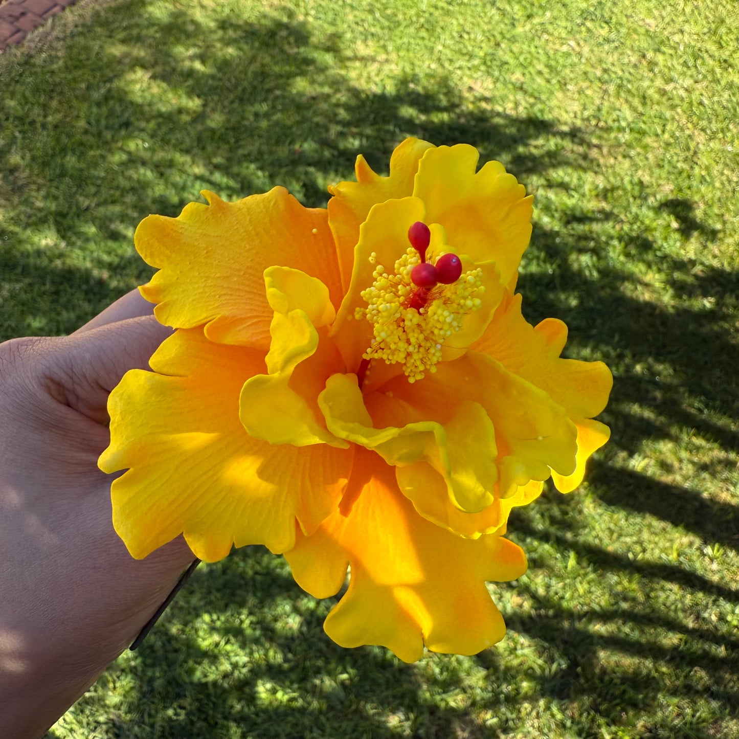 Arihi XL Double Hibiscus Flowers 11cm