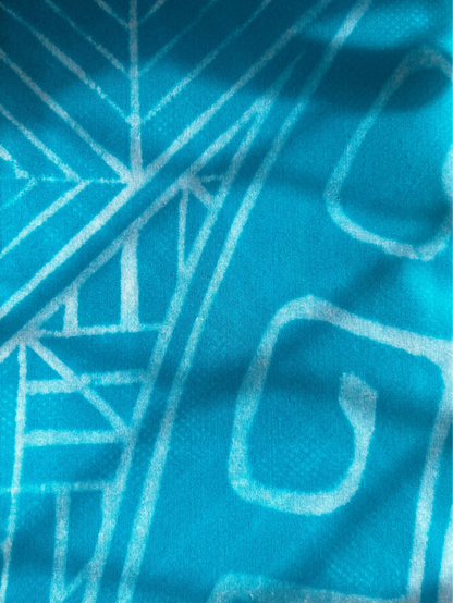 2m Pastel Block Print Table Cloth or Ie Lavalava Women's Pareo Cotton Poplin Sarong Beach Cover Up Size L