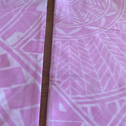 2m Pastel Bloom Block Print Table Cloth or Ie Lavalava Women's Pareo Cotton Poplin Sarong Beach Cover Up Size L