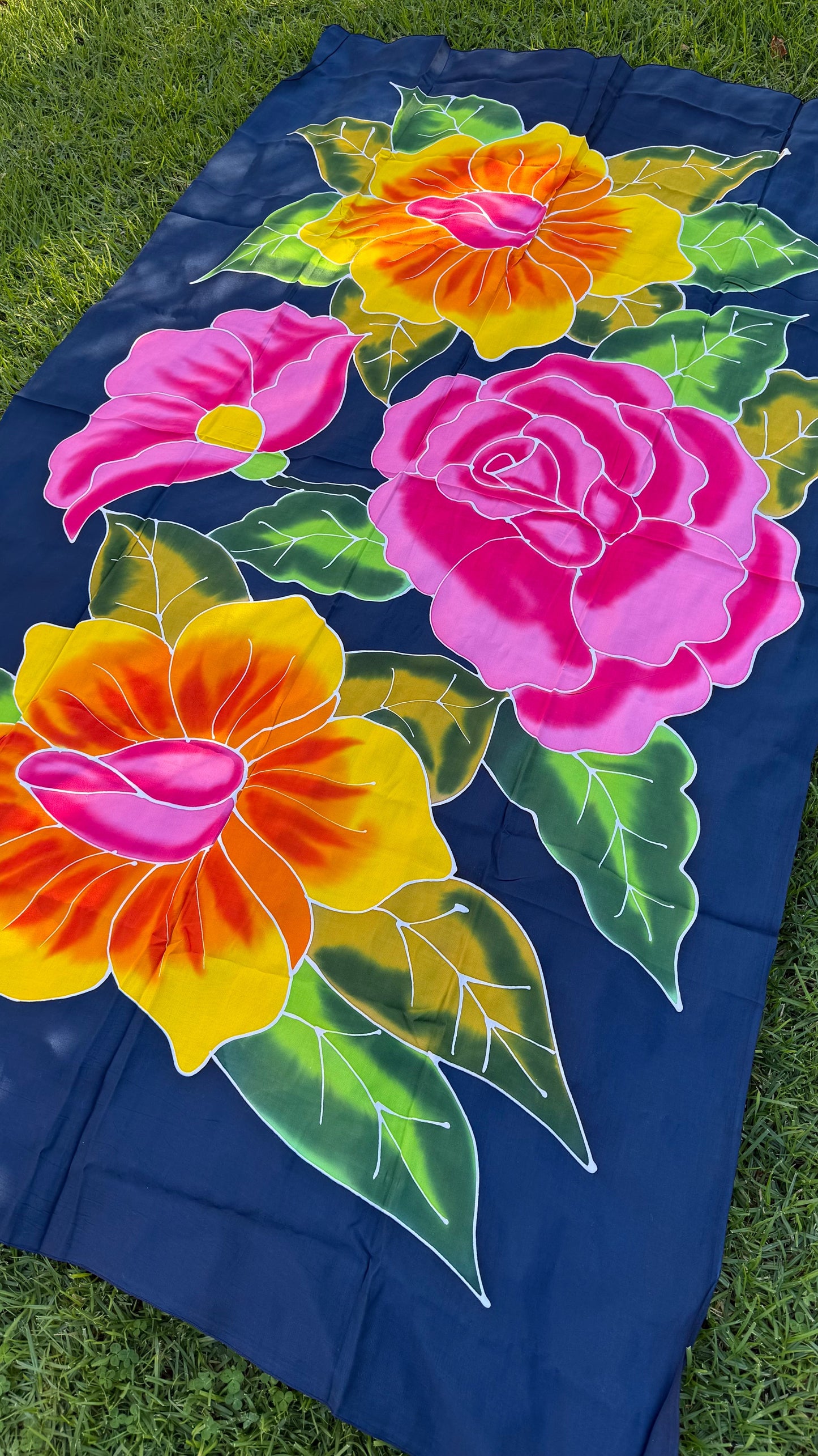 2m Polynesian Floral Sarong – Ie Lavalava Beach Cover Up