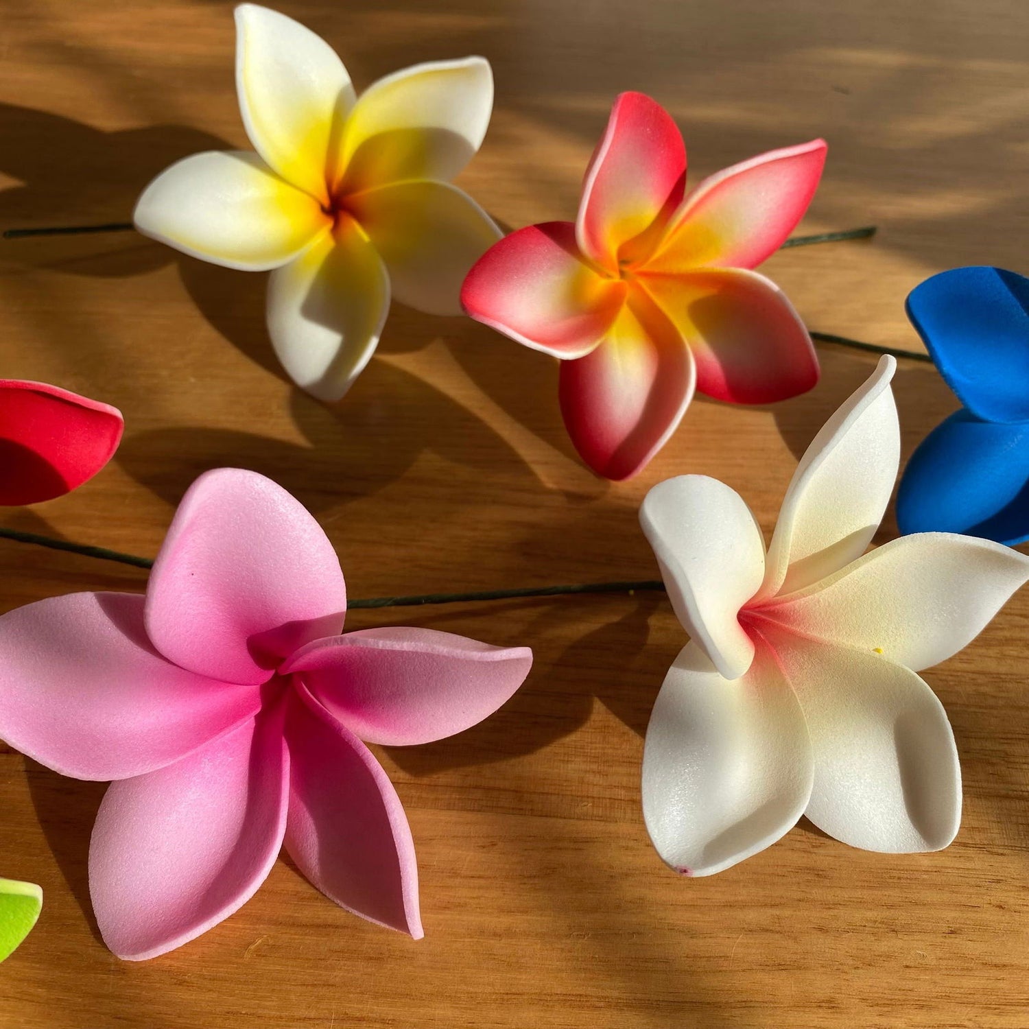 Elei Frangipani Sei Foam Flowers 7.5cm Pacific Islands Accessories Size Medium - Island Aesthetica