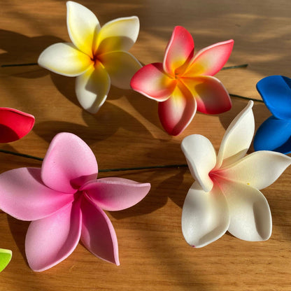 Elei Frangipani Sei Foam Flowers 7.5cm Pacific Islands Accessories Size Medium - Island Aesthetica