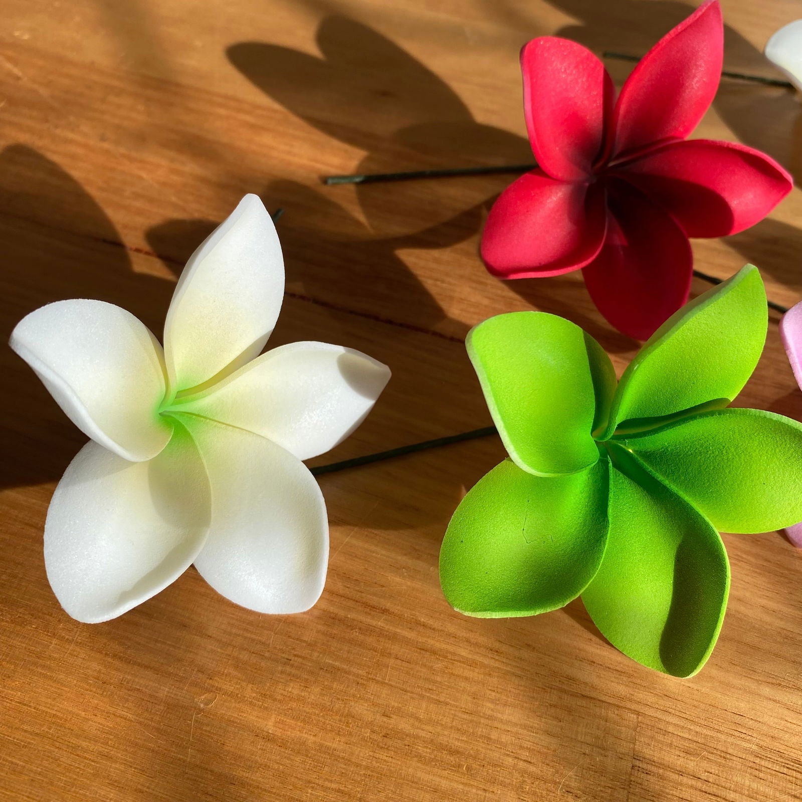 Elei Frangipani Sei Foam Flowers 7.5cm Pacific Islands Accessories Size Medium - Island Aesthetica
