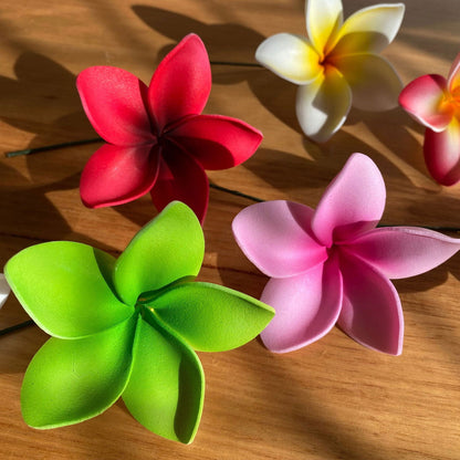 Elei Frangipani Sei Foam Flowers 7.5cm Pacific Islands Accessories Size Medium - Island Aesthetica