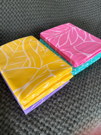 2m Pastel Mauve Block Print Table Cloth or Ie Lavalava Women's Pareo Cotton Poplin Sarong Beach Cover Up Size L