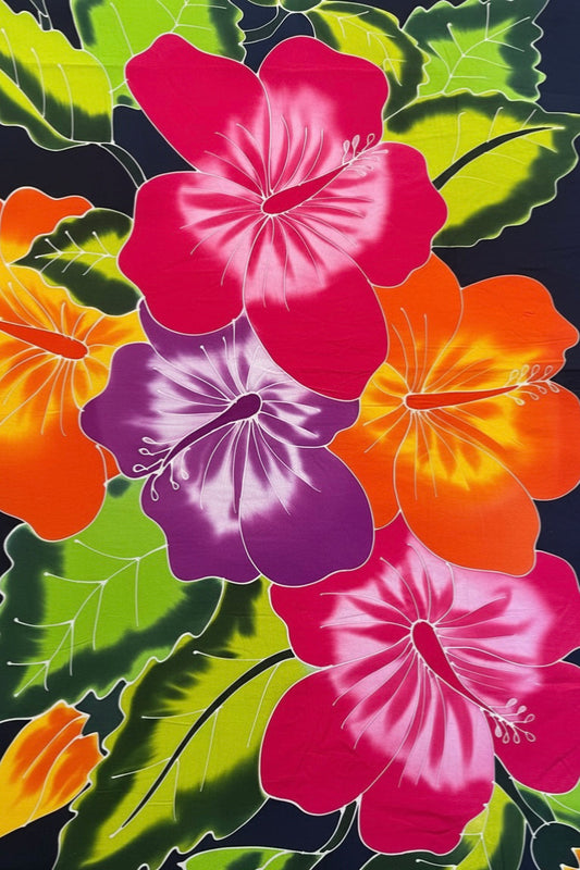 2m Floral Sarong – Women's Rayon Beach Cover Up Ie Lavalava