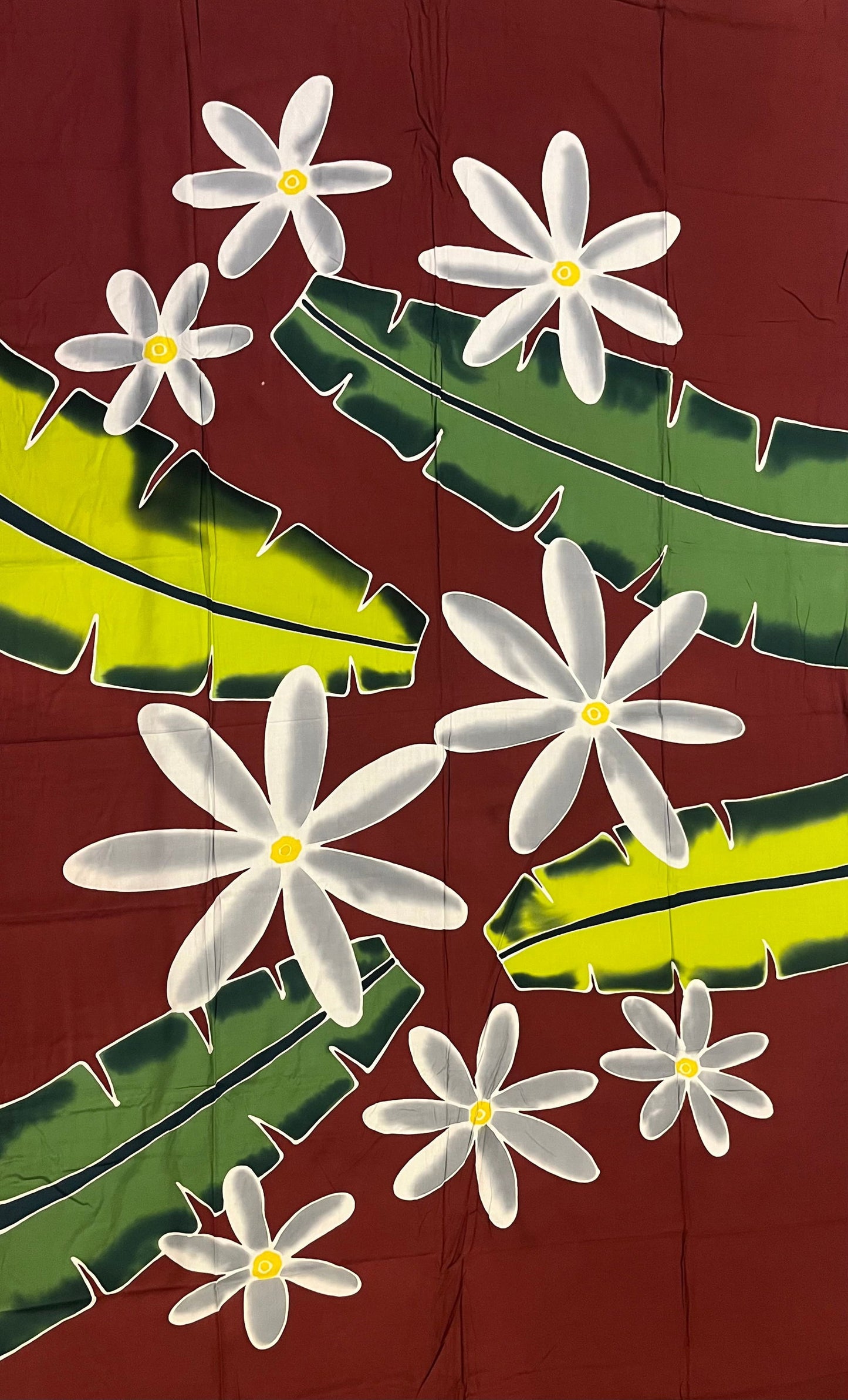 Ie Lavalava Women's Maroon Pareau Floral Sarong Beach Tropical Cover Up Size M Rayon #product_variant# - Island Aesthetica