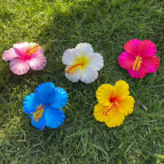 Isalei XL Hibiscus Polynesian Sei Hair Flowers 11cm - Island Aesthetica