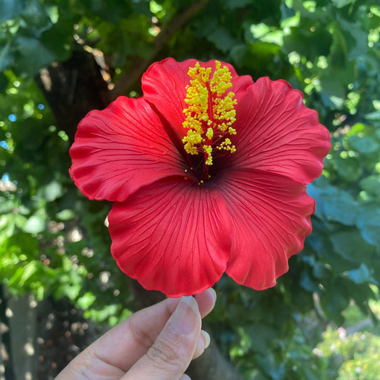 Isalei XL Hibiscus Polynesian Sei Hair Flowers 11cm - Island Aesthetica