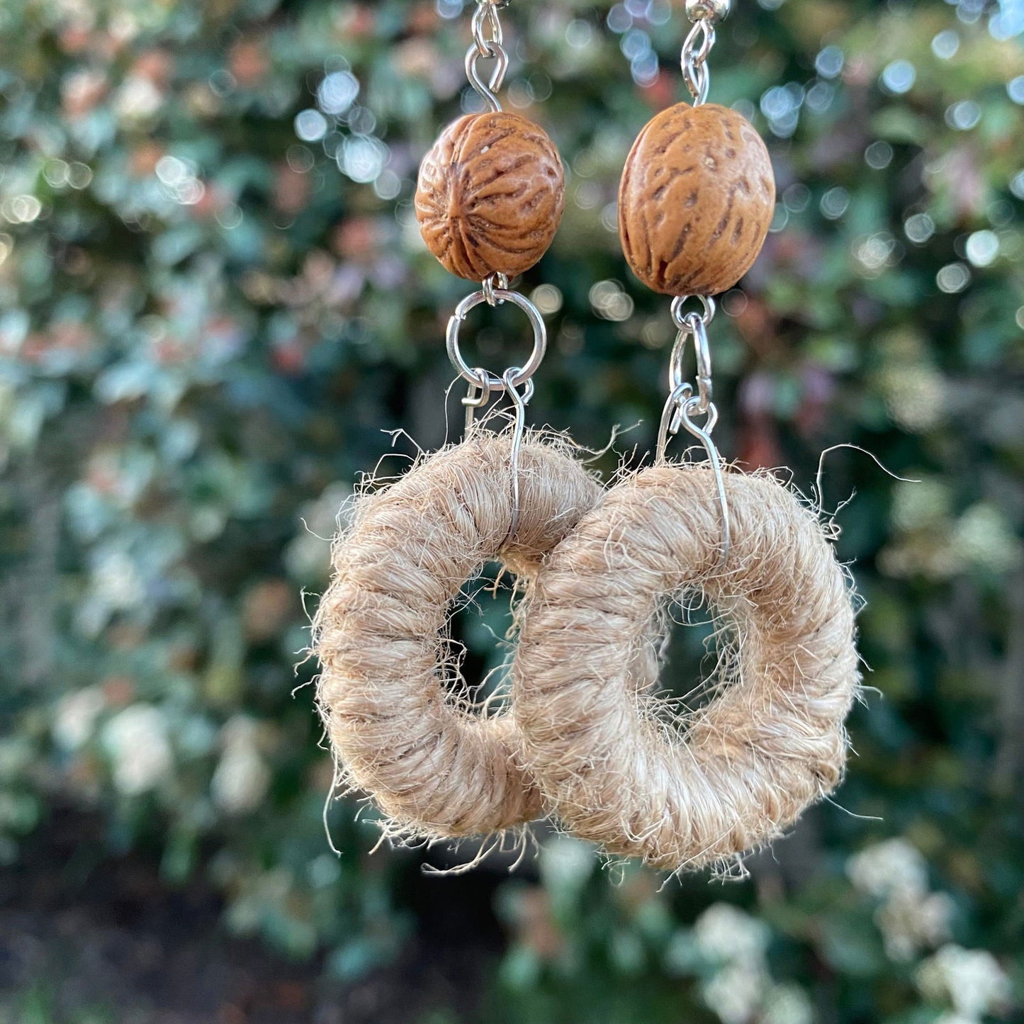 Lanah Jute Woven Rattan Drop Earrings - Island Aesthetica