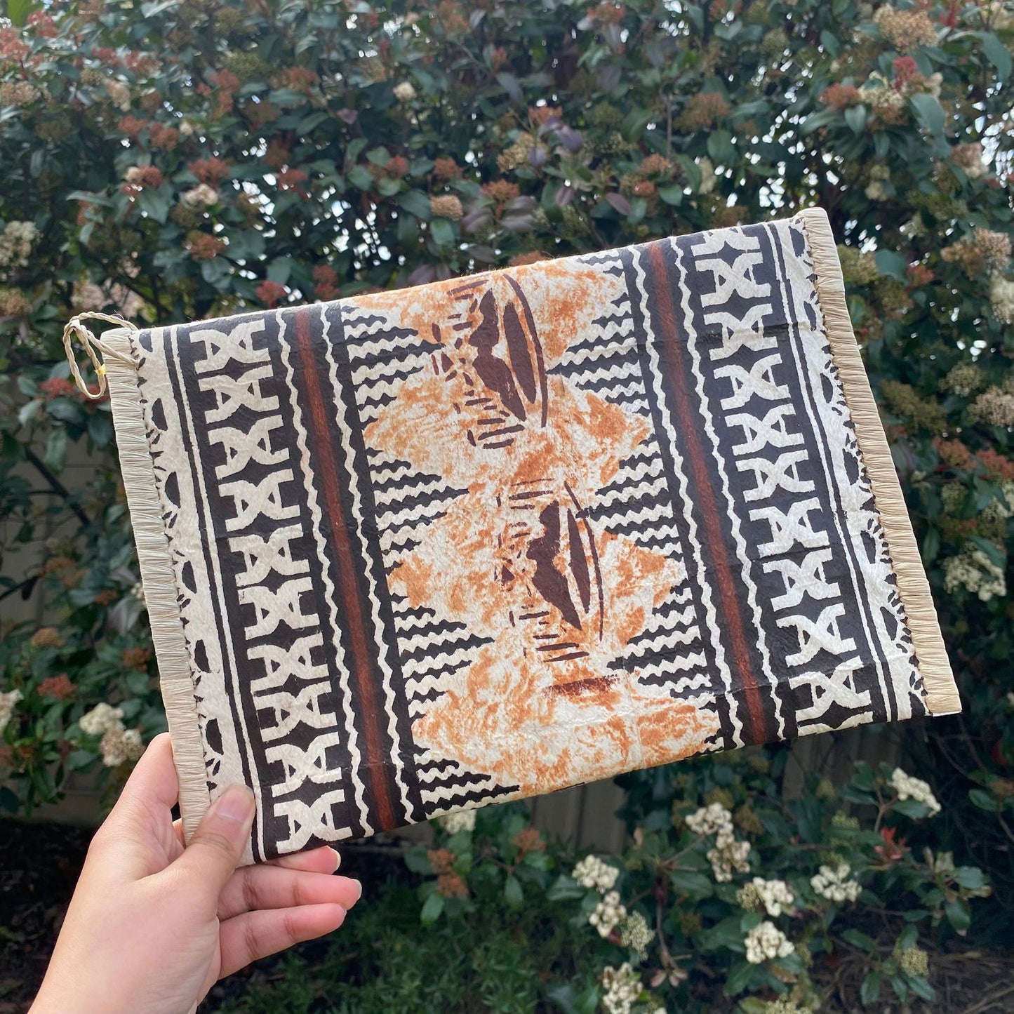 Lautoka Fijian Tapa Print Clutch Island Purse Handbag Laptop Sleeve - Island Aesthetica