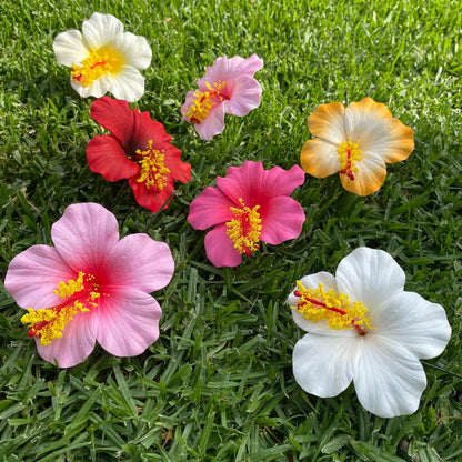 Medium Hibiscus Sei Foam Flowers 8.5cm Aute Pacifika Pua - Island Aesthetica