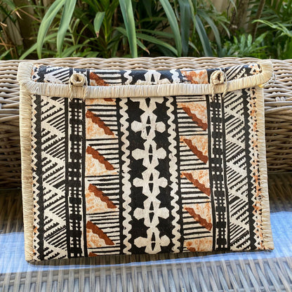 Nadi Fijian Tapa Print Bag Clutch Island Purse Handbag Laptop Sleeve - Island Aesthetica