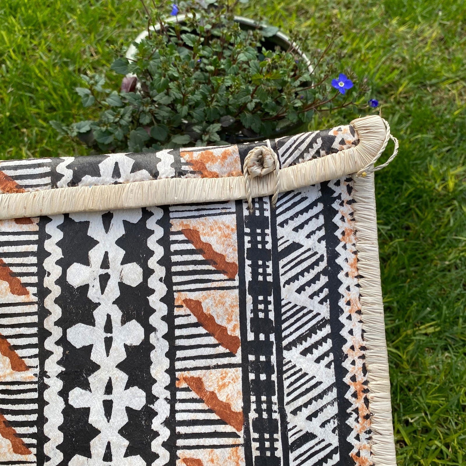 Nadi Fijian Tapa Print Bag Clutch Island Purse Handbag Laptop Sleeve - Island Aesthetica