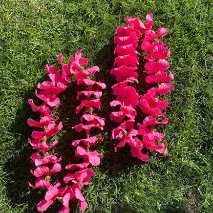 Premium Pink Hibiscus Lei 30cm Hawaiian Luau - Island Aesthetica