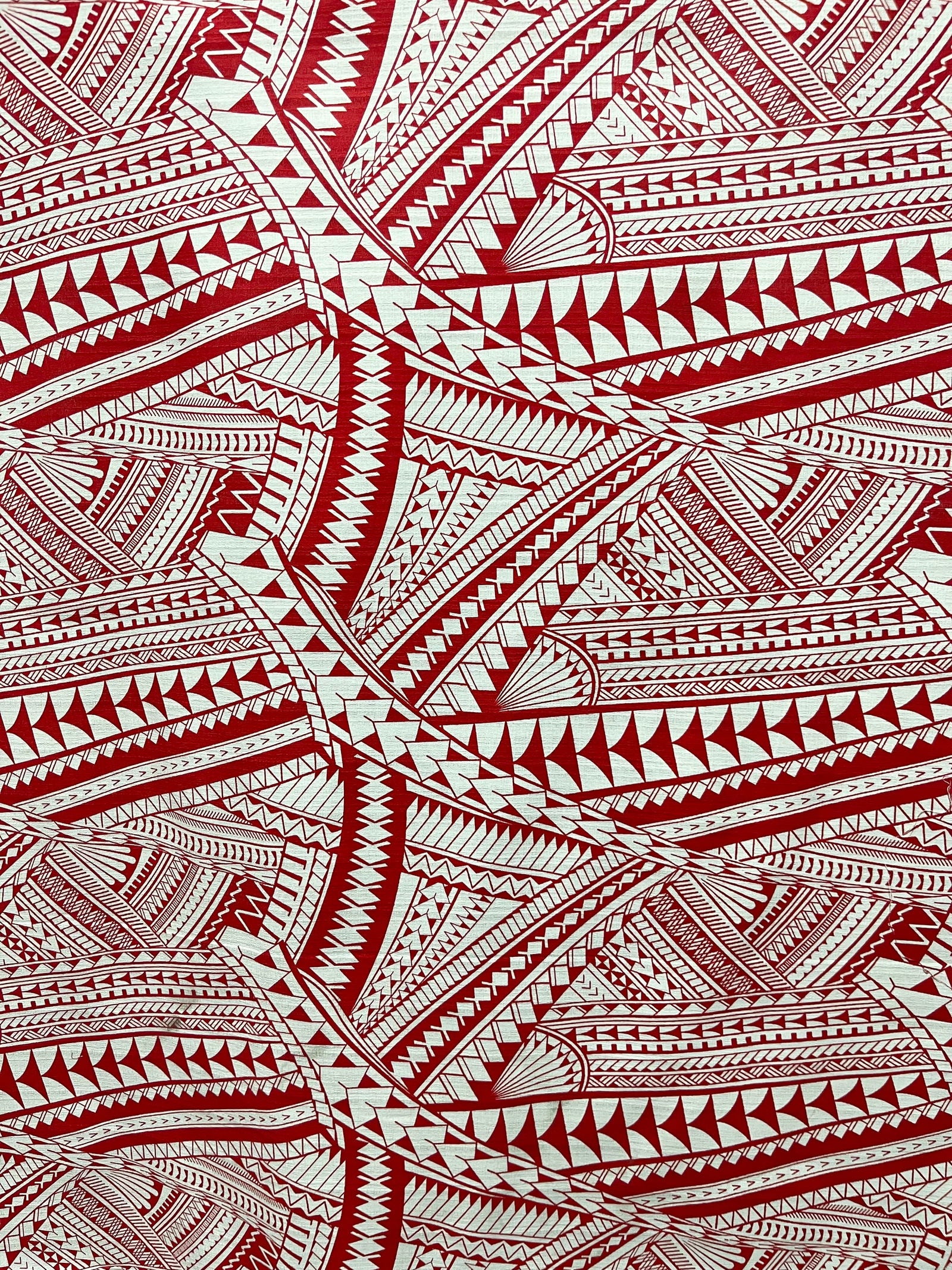 Red & White Print Fabric Material (by the meter) #product_variant# - Island Aesthetica