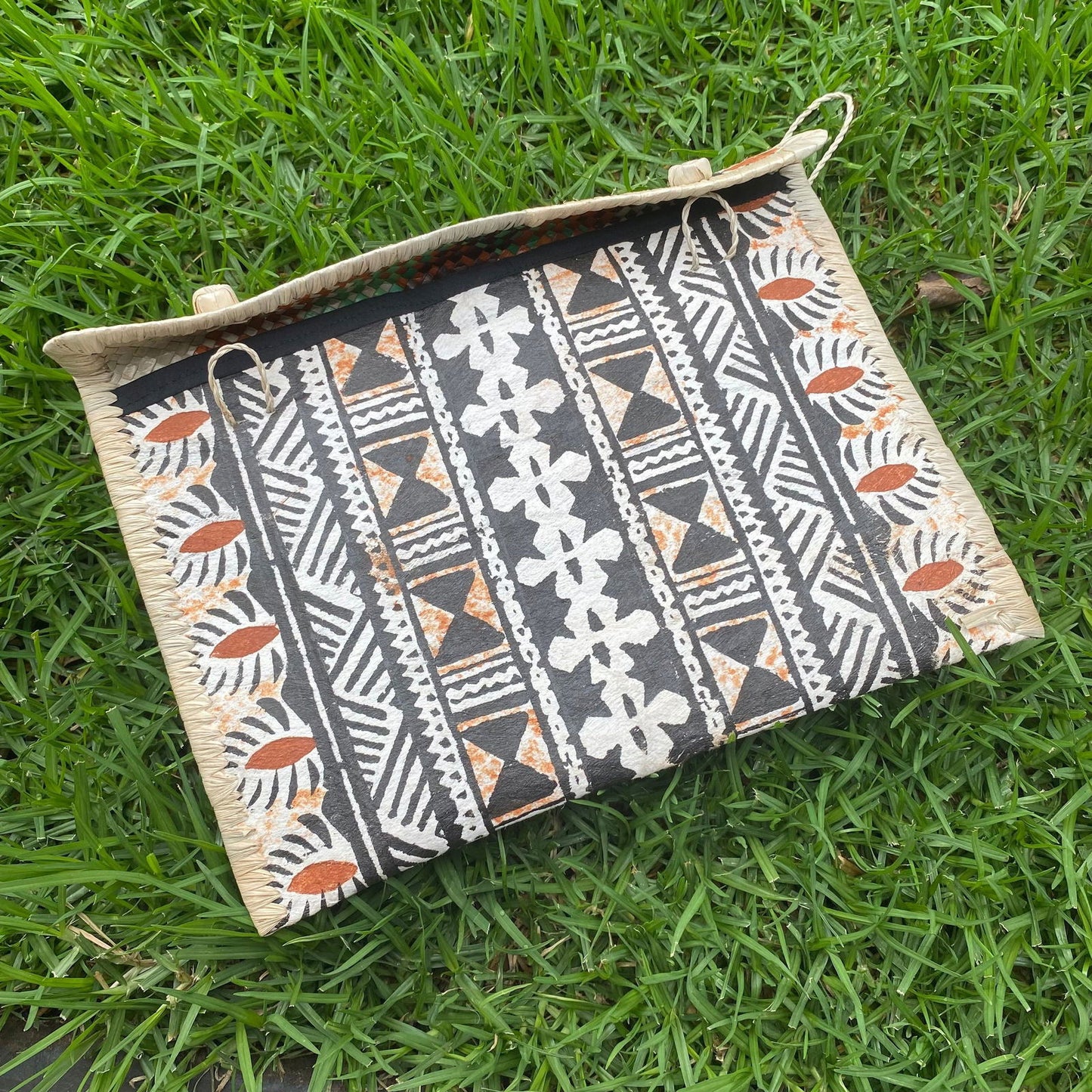 Suva Fijian Tapa Print Clutch Island Purse Handbag Laptop Sleeve - Island Aesthetica
