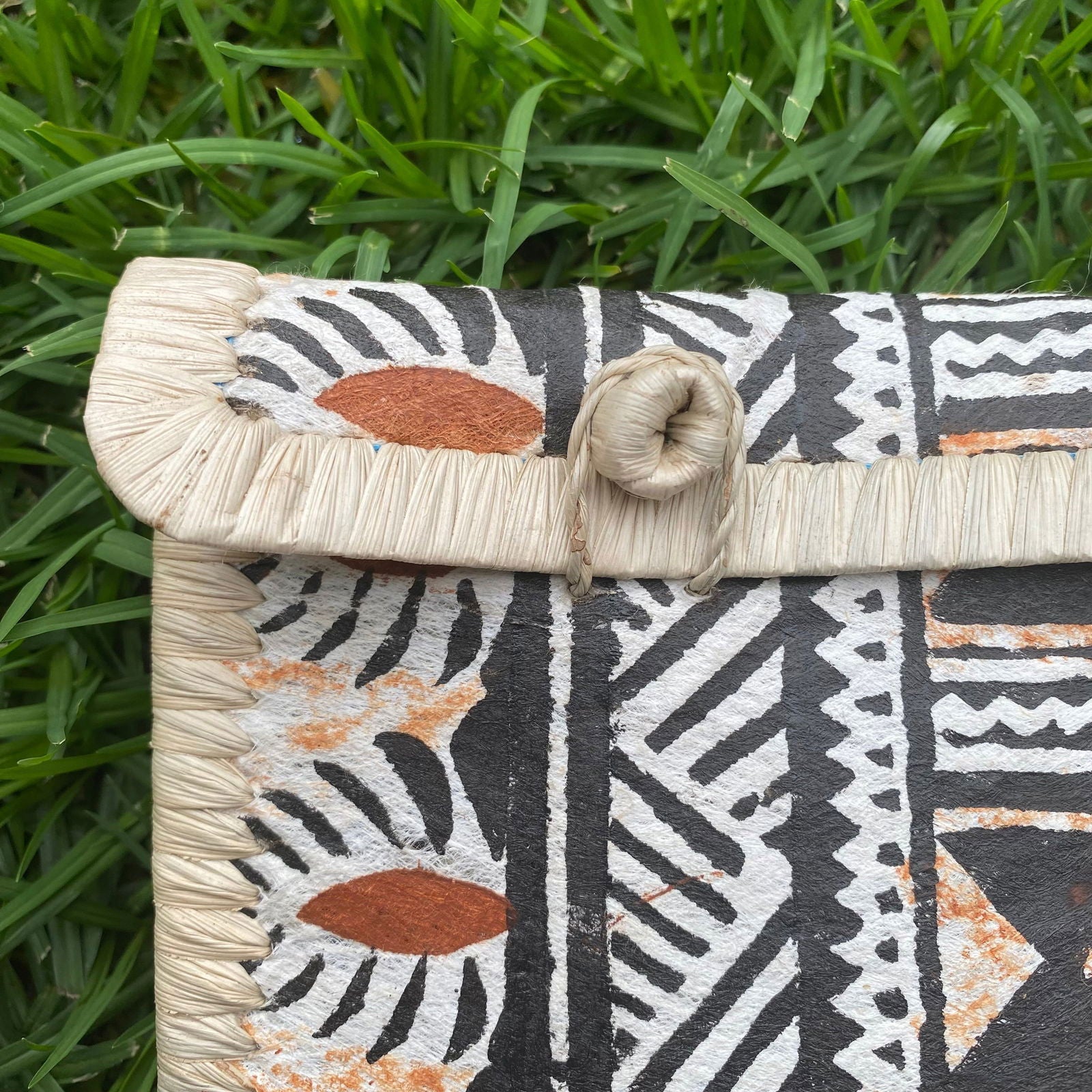 Suva Fijian Tapa Print Clutch Island Purse Handbag Laptop Sleeve - Island Aesthetica