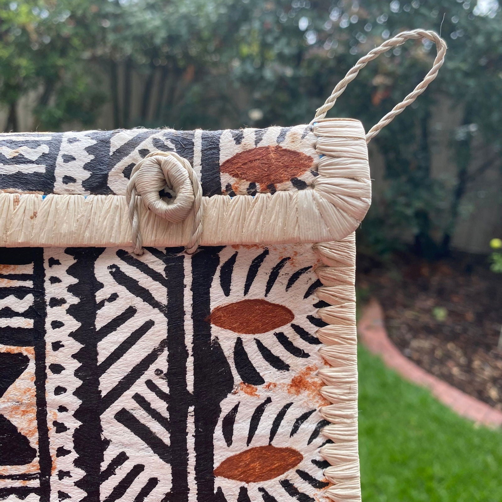 Suva Fijian Tapa Print Clutch Island Purse Handbag Laptop Sleeve - Island Aesthetica