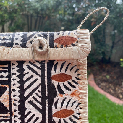 Suva Fijian Tapa Print Clutch Island Purse Handbag Laptop Sleeve - Island Aesthetica