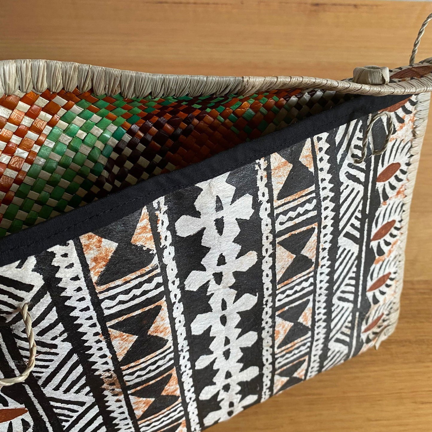 Suva Fijian Tapa Print Clutch Island Purse Handbag Laptop Sleeve - Island Aesthetica