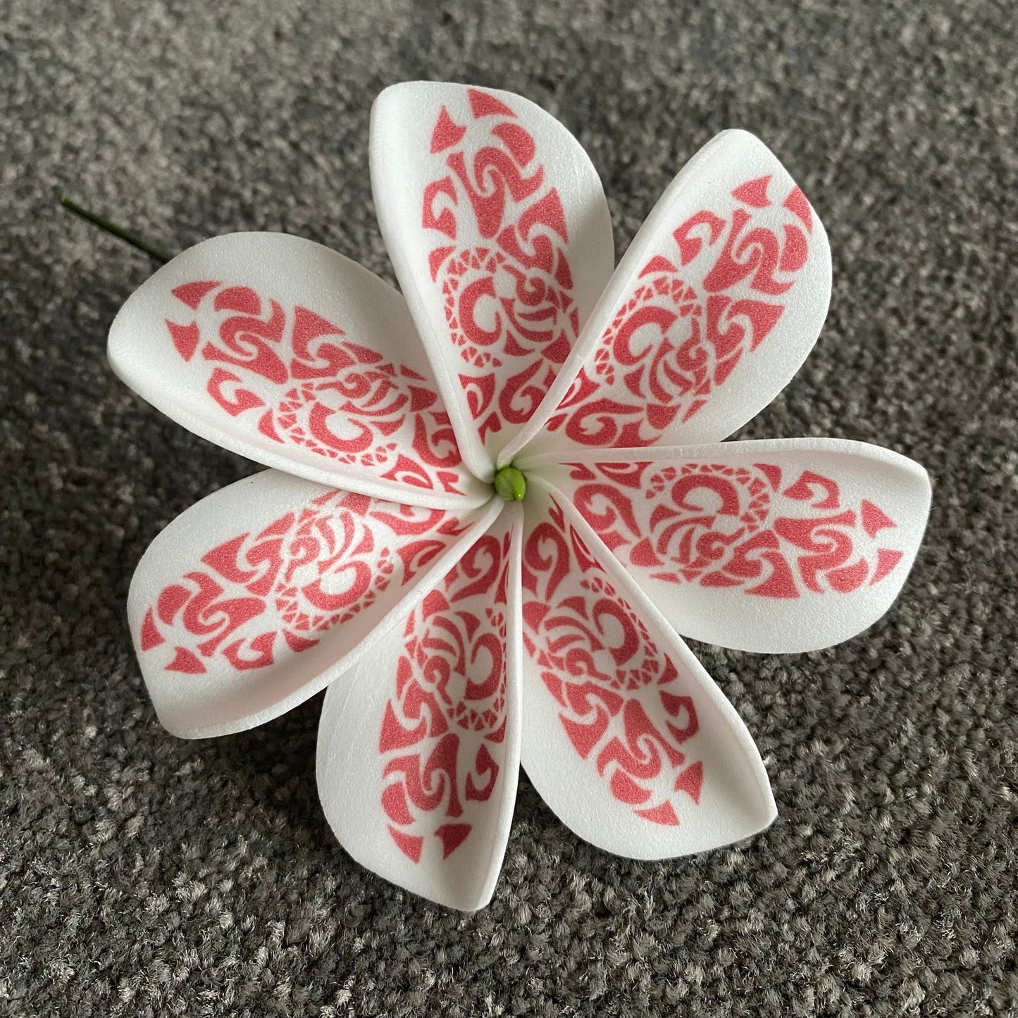 Tattoo Tiare Sei Flowers with Pattern 8cm Medium - Island Aesthetica