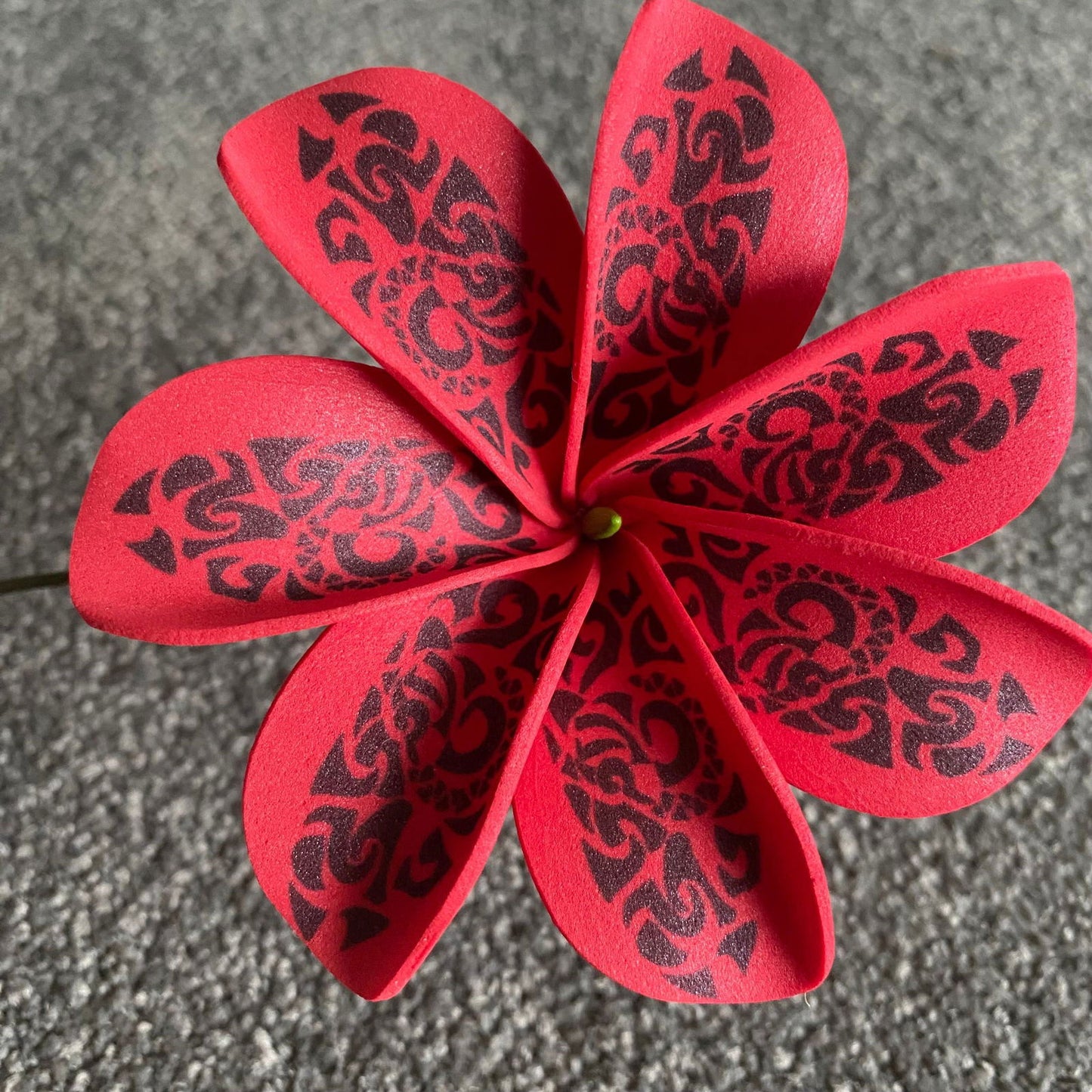 Tattoo Tiare Sei Flowers with Pattern 8cm Medium - Island Aesthetica