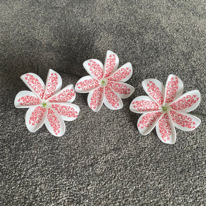 Tiare Sei Foam Flowers with Polynesian Pattern 8cm Medium #product_variant# - Island Aesthetica