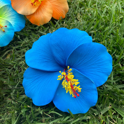 XL Hibiscus Polynesian Sei Artificial Foam Hair Flowers 12.5cm - Island Aesthetica