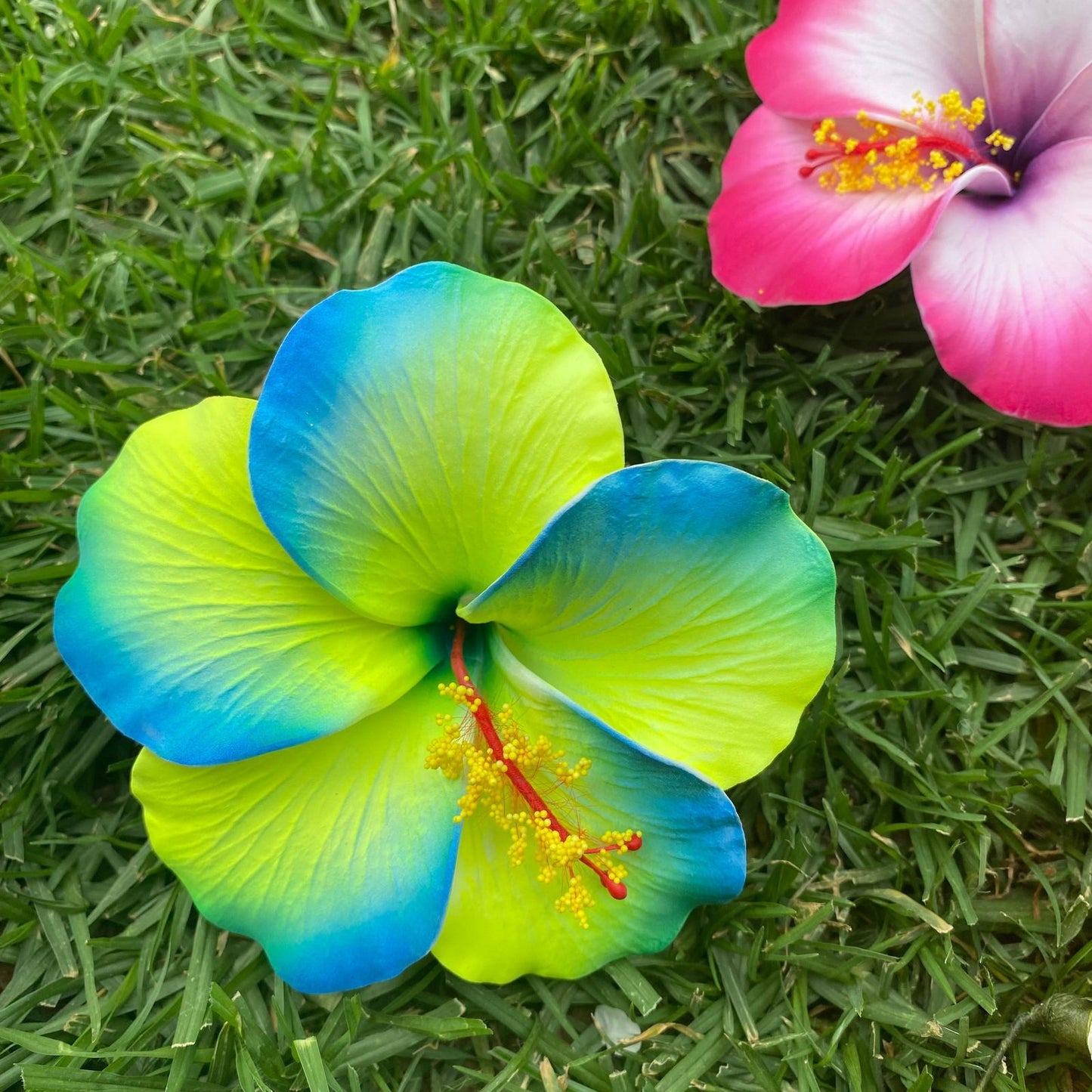 XL Hibiscus Polynesian Sei Artificial Foam Hair Flowers 12.5cm - Island Aesthetica