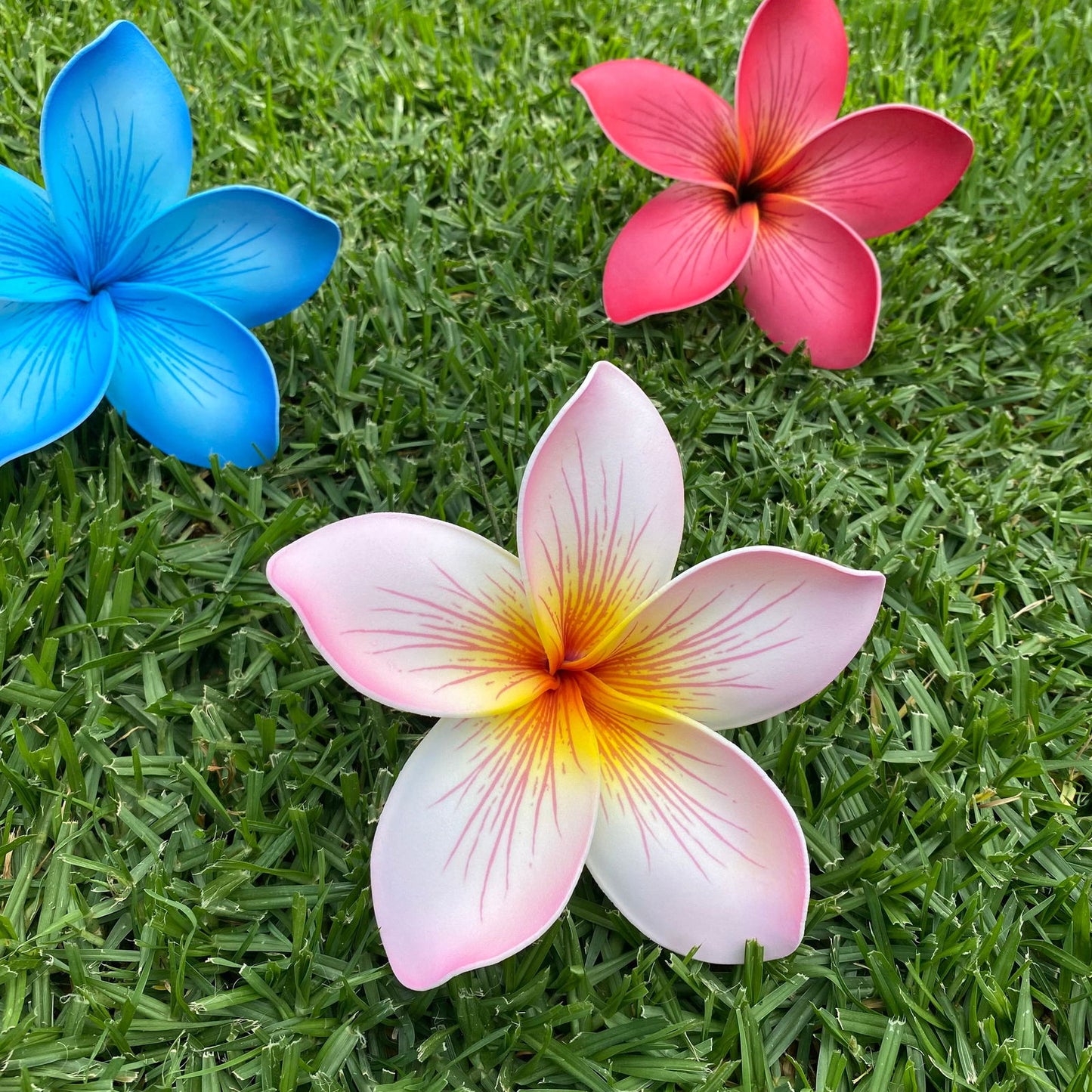 XXL Frangipani Sei Faux Hair Flowers Pacific Islander Womens Accessories 14cm Tekiteki - Island Aesthetica