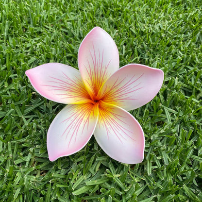 XXL Frangipani Sei Faux Hair Flowers Pacific Islander Womens Accessories 14cm Tekiteki - Island Aesthetica